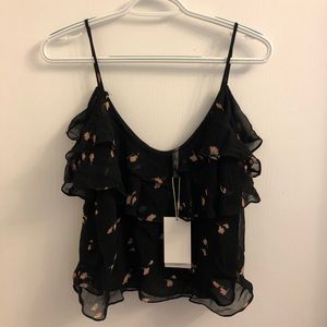 Zara cute summer flower blouse top NWT